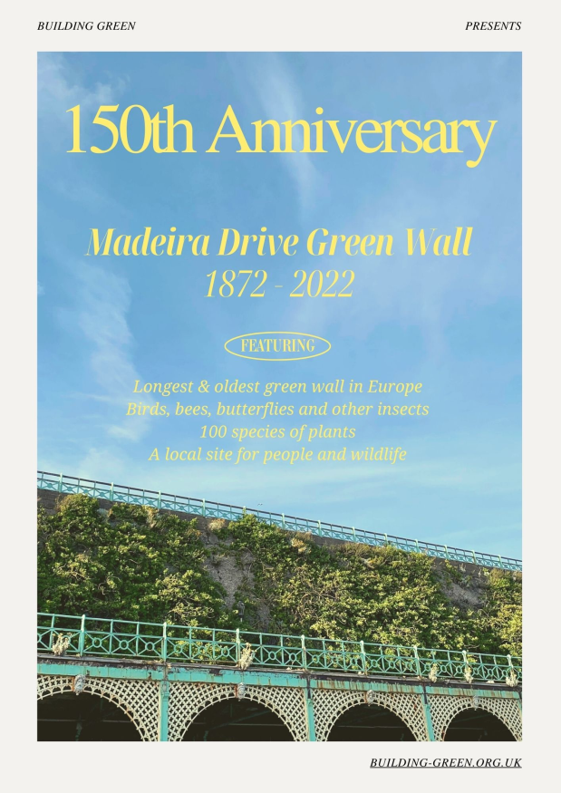 Happy birthday to Madeira Drive Green Wall – the oldest, longest green wall in Europe! 150 years old this year.